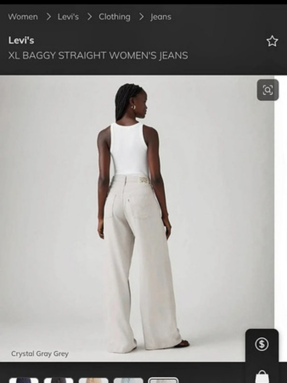 Levi's XL Baggy Straight Women's Jeans Straight Leg Jeans Size 27x29 NWT - Picture 3 of 7